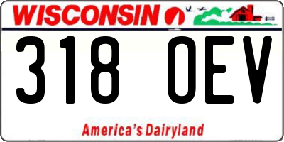 WI license plate 318OEV