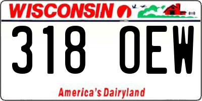 WI license plate 318OEW