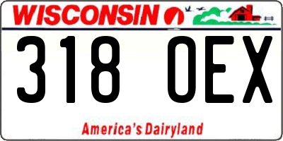 WI license plate 318OEX
