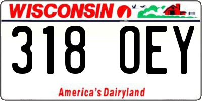 WI license plate 318OEY