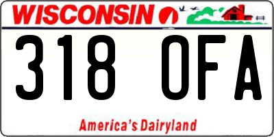 WI license plate 318OFA