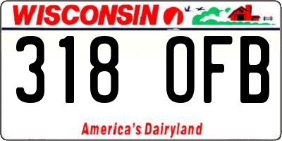 WI license plate 318OFB