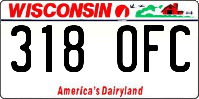 WI license plate 318OFC