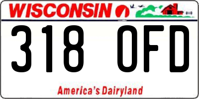 WI license plate 318OFD