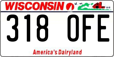WI license plate 318OFE