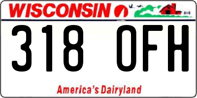 WI license plate 318OFH