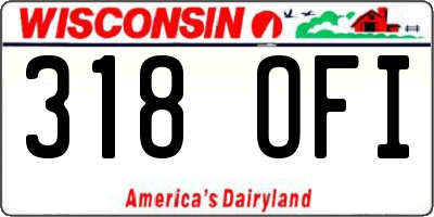 WI license plate 318OFI