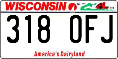 WI license plate 318OFJ