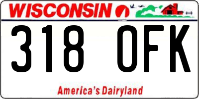 WI license plate 318OFK