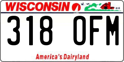 WI license plate 318OFM