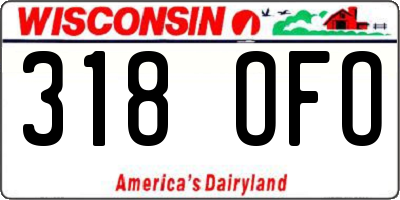 WI license plate 318OFO