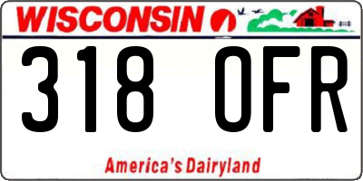 WI license plate 318OFR