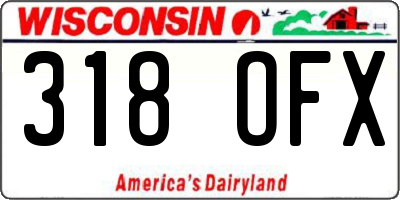 WI license plate 318OFX