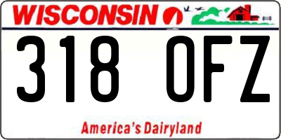 WI license plate 318OFZ