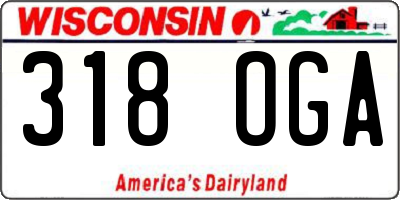 WI license plate 318OGA