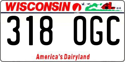 WI license plate 318OGC