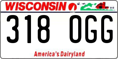 WI license plate 318OGG
