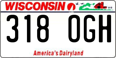 WI license plate 318OGH