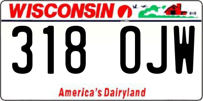 WI license plate 318OJW