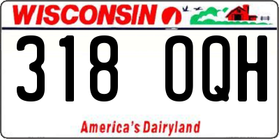 WI license plate 318OQH