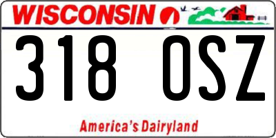 WI license plate 318OSZ