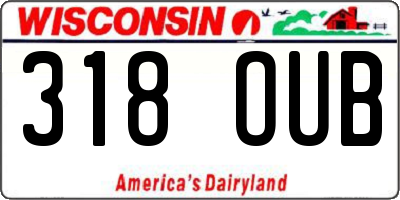 WI license plate 318OUB