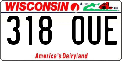 WI license plate 318OUE
