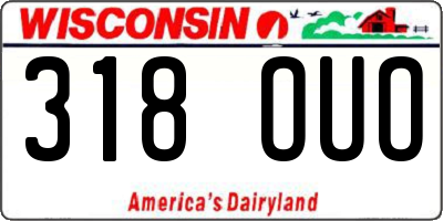 WI license plate 318OUO