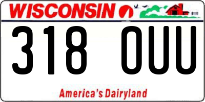 WI license plate 318OUU
