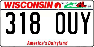 WI license plate 318OUY
