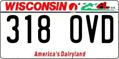 WI license plate 318OVD