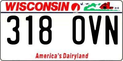 WI license plate 318OVN
