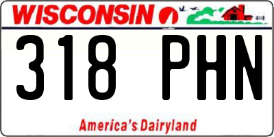 WI license plate 318PHN
