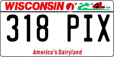WI license plate 318PIX