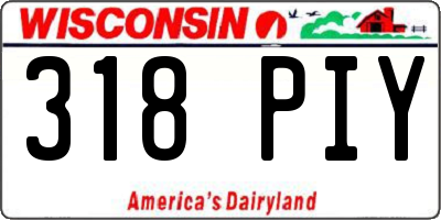 WI license plate 318PIY