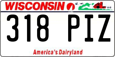 WI license plate 318PIZ