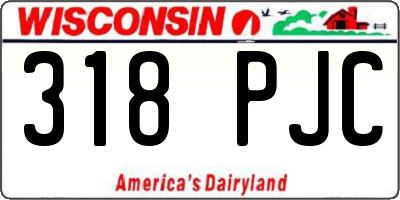 WI license plate 318PJC