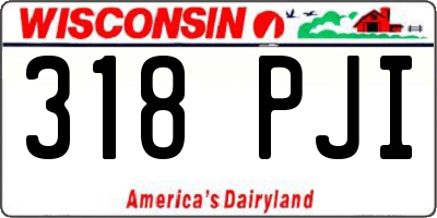 WI license plate 318PJI