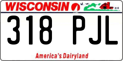 WI license plate 318PJL