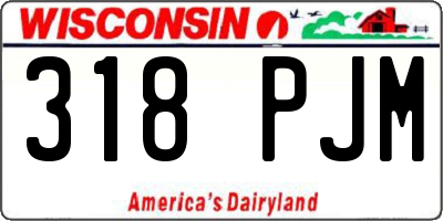WI license plate 318PJM