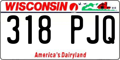 WI license plate 318PJQ