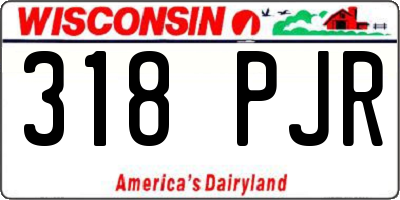 WI license plate 318PJR