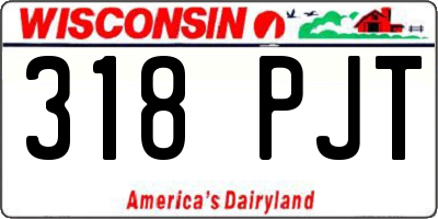 WI license plate 318PJT