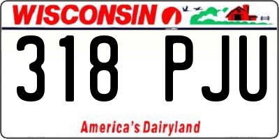 WI license plate 318PJU
