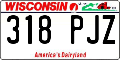 WI license plate 318PJZ