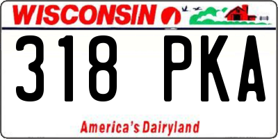 WI license plate 318PKA