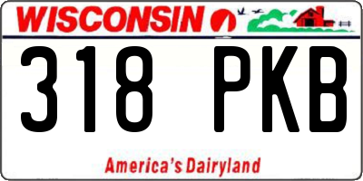 WI license plate 318PKB