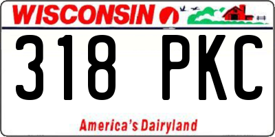WI license plate 318PKC