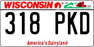 WI license plate 318PKD