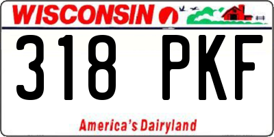 WI license plate 318PKF